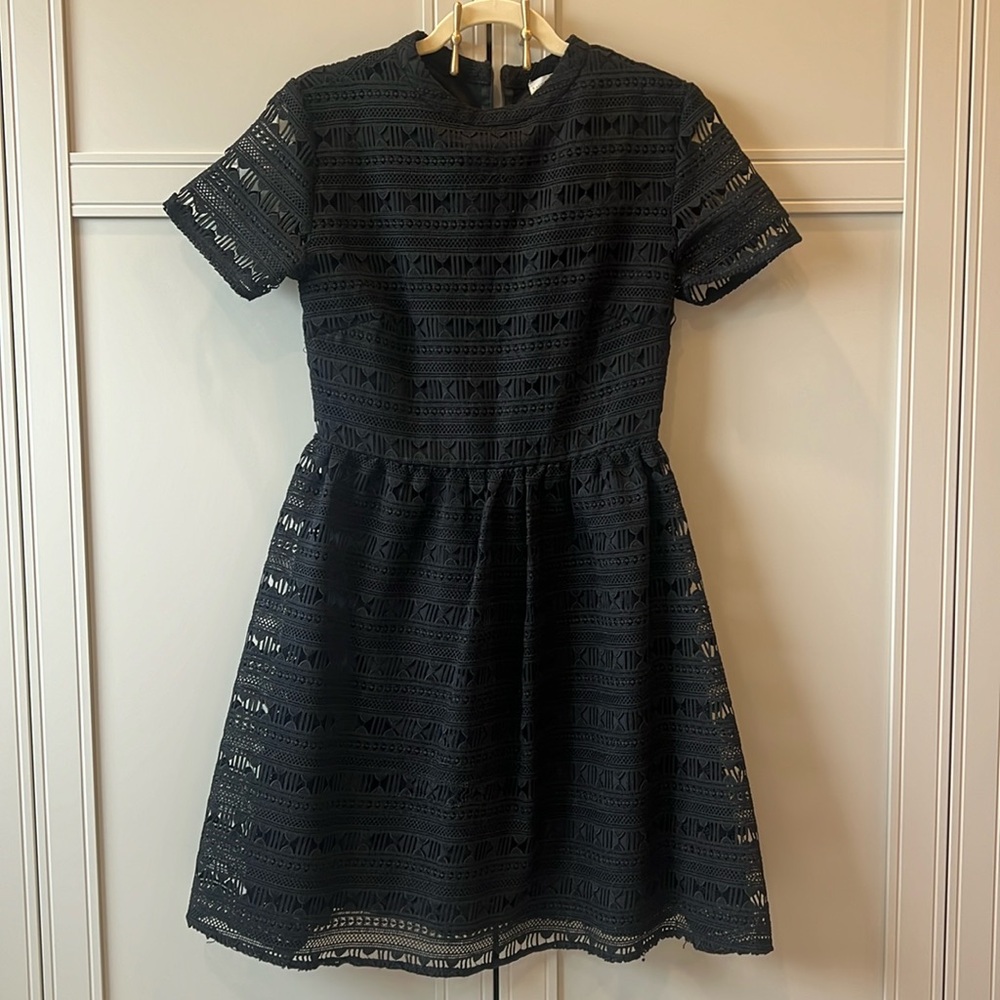 Rachel Parcell black eyelet dress